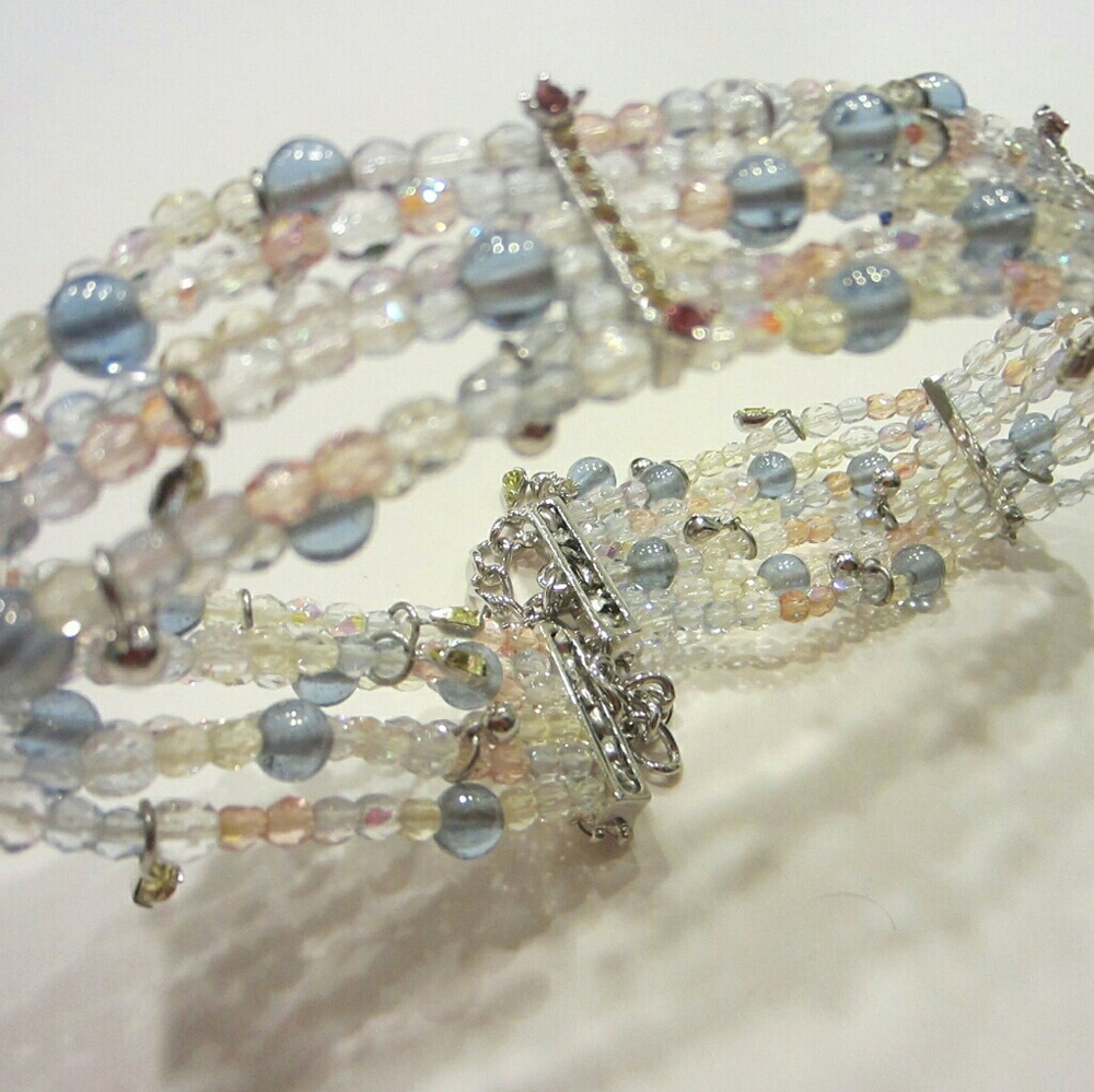 Modern Crystals Gems Multiple Strands Statement C… - image 8